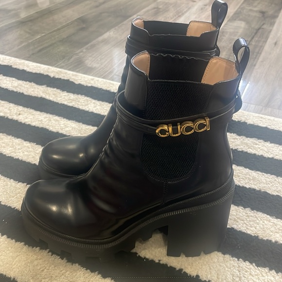 Black Gucci Platform Booties - Picture 2 of 7